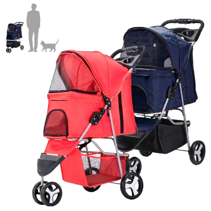 Coche para mascotas 3 ruedas - Pethome