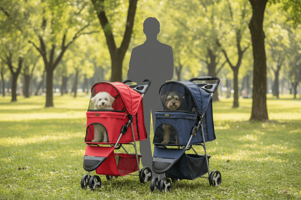 Coche para mascotas 3 ruedas - Pethome