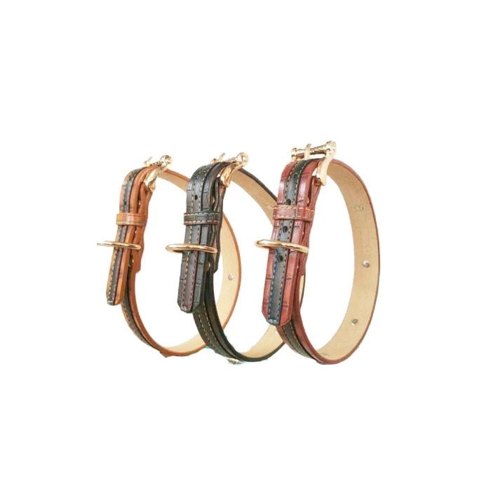 COLLAR ECO CUERO CON INCRUSTACIONES DE METAL (2.0*47cm) - Pethome