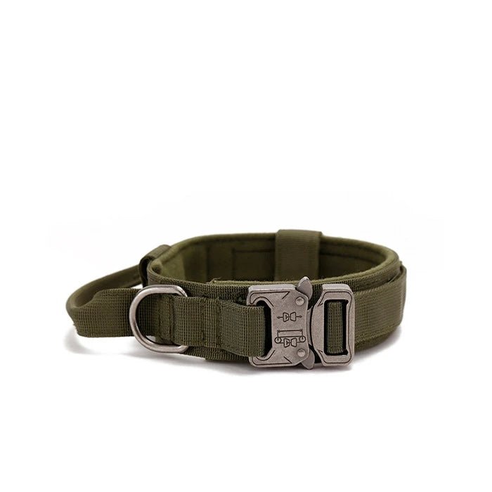 COLLAR TACTICO REFORZADO Y ASA M VERDE - Pethome