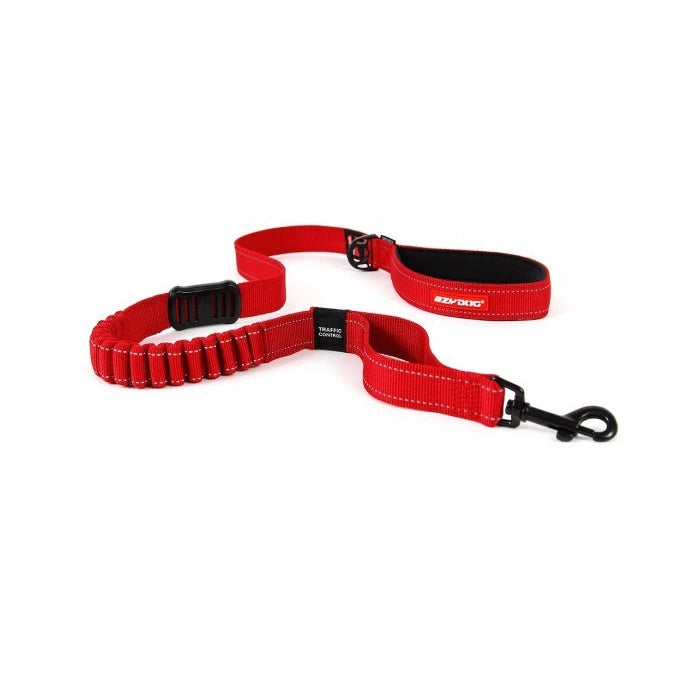Correa EzyDog Zero Shock Leash Rojo
