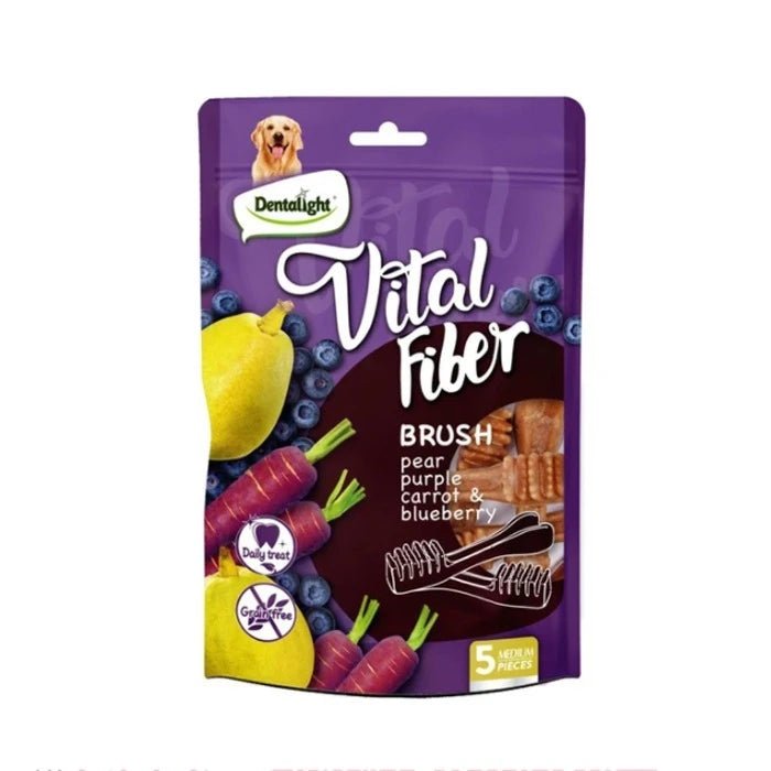 Dentalight Snack Cepillo de Pera, zanahoria morada, golosinas de arándanos para perros - Pethome