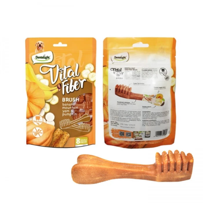 Dentalight Snack Cepillo de plátano, ñame de montaña, calabaza para perros 80G - imagen 1