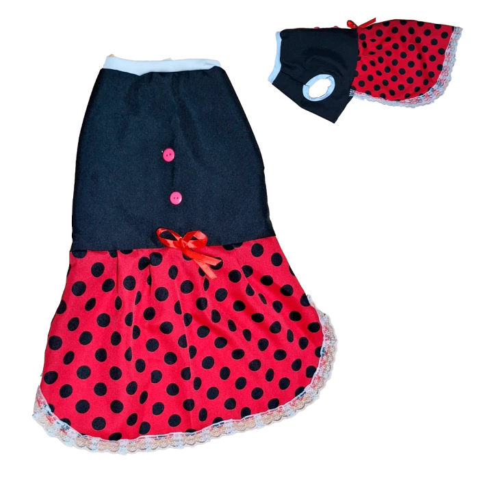 Disfraz para mascotas chinita/ladybug