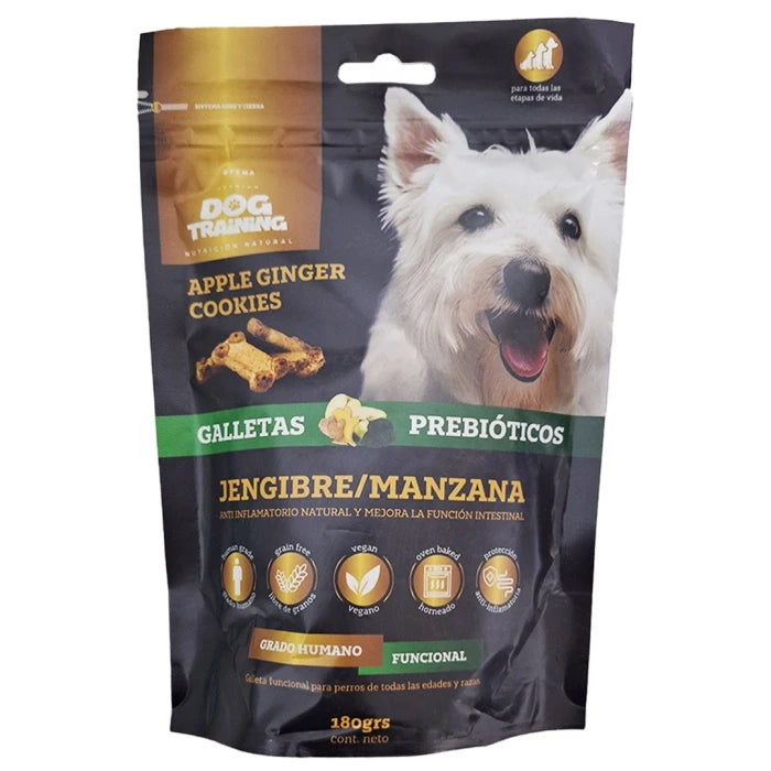 Snack para perros libre de granos Dog Training Manzana Jengibre 180gr