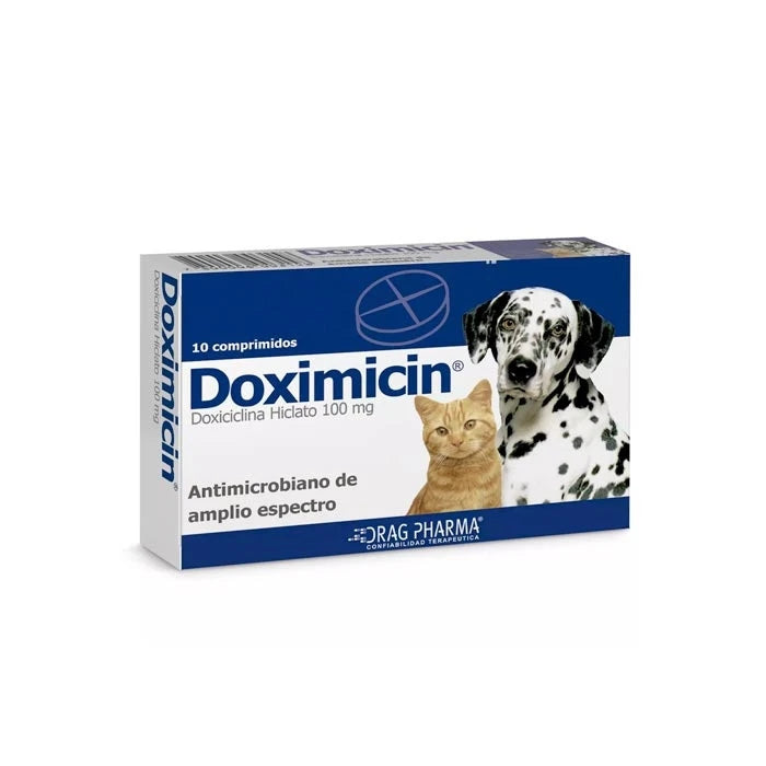 DOXIMICINA ANTIMICROBIANO 10 COMPRIMIDOS PERROS/GATOS
