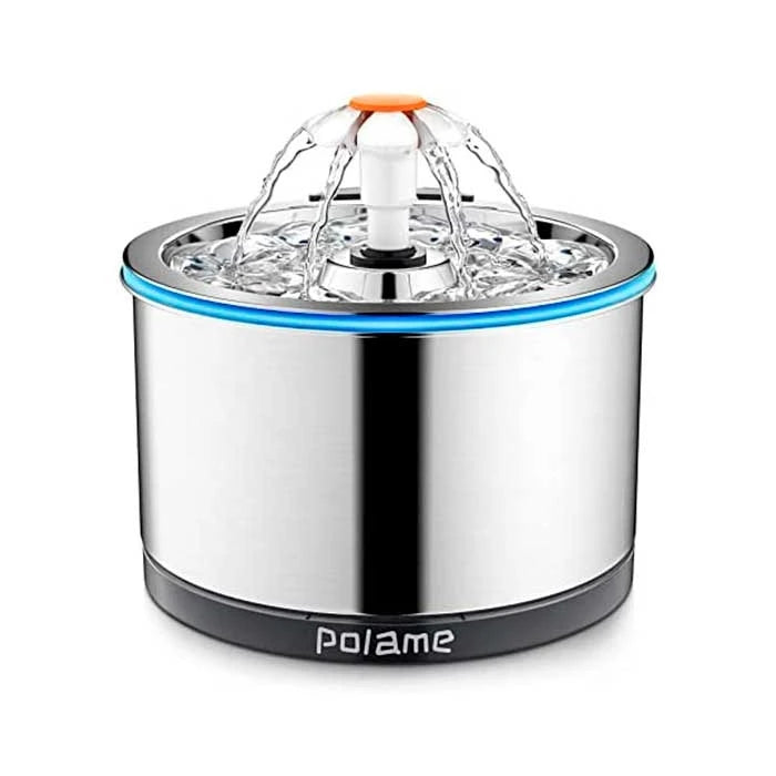 Fuente de Agua para gatos 100% Acero Inoxidable