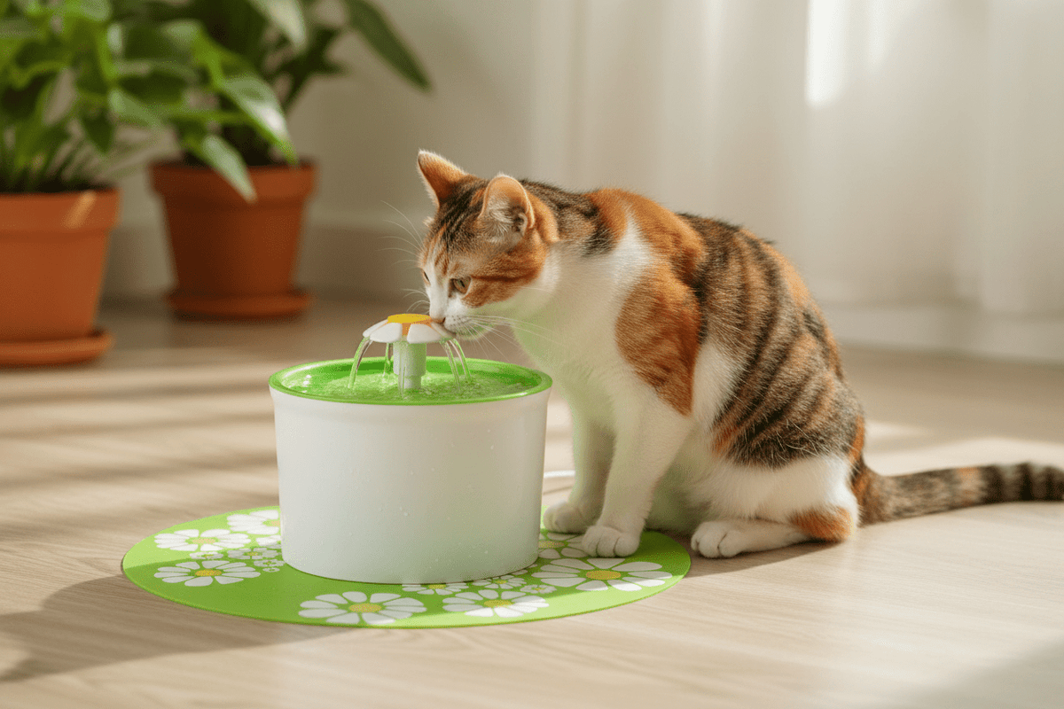 Fuente De Agua para gatos modelo Flor 1.6 Lts - Pethome