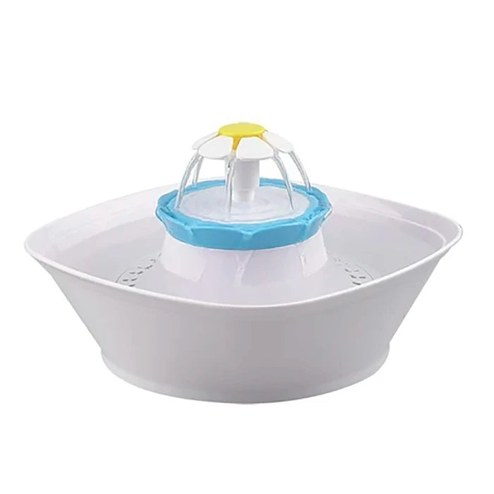 Fuente de agua para gatos y perros tipo Flor de 2.3 lt