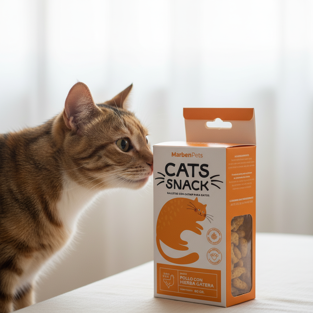 Gato junto al Cats Snack