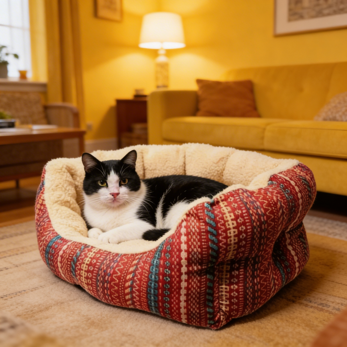 Cama para perros y gatos suave modelo Pongee con Chiporro