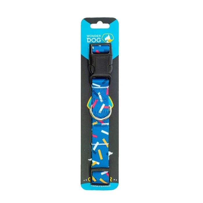 *GIFT* Wonder Dog Collar Diseño Azul con Rayas - Pethome