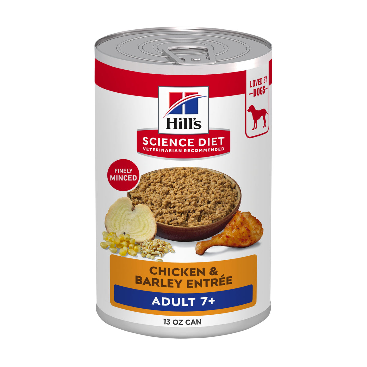Hills canine adulto +7 Chicken barley entrée 370gr