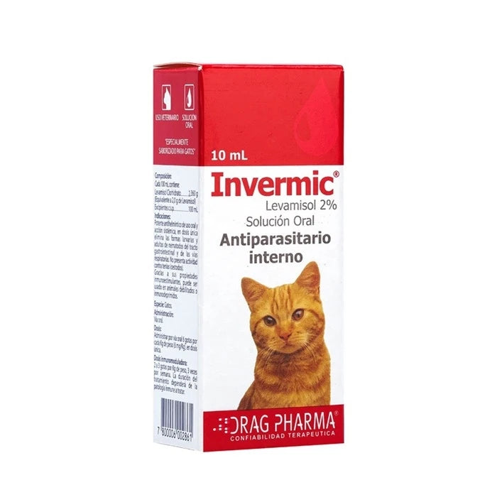 Invermic Antiparasitario Interno gatos 10ML - imagen 1