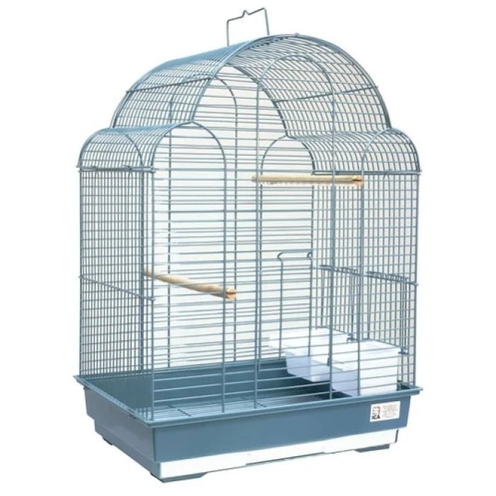 JAULA AVE OVAL GRANDE CELESTE (42 x 30 x 58 cm) - imagen 1