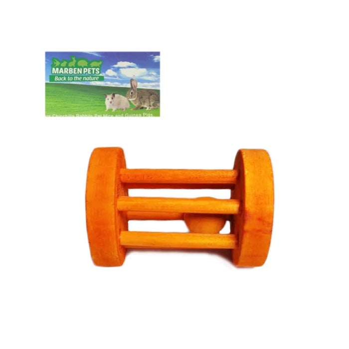 Juguete Barril de madera para Conejos, cobayos, hamster - imagen 1