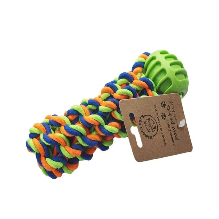 Juguete Cuerda De Algodón Trenzada   Goma Dura 35 Cm - imagen 1