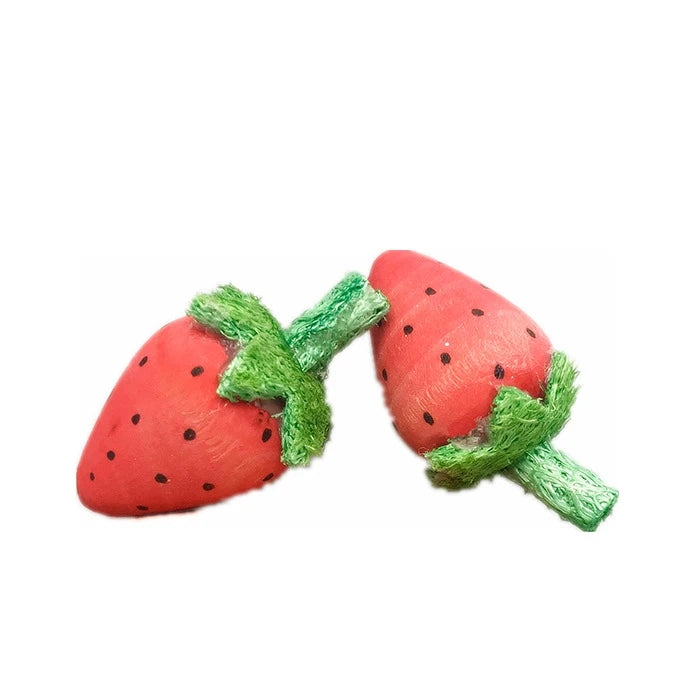 Juguete Frutillas de Madera y Loofah - imagen 1