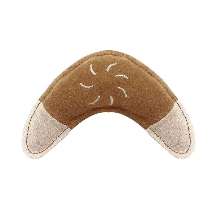 JUGUETE PARA MORDER FORMA DE BOOMERANG(CUERO 19 X 11CM) - imagen 1