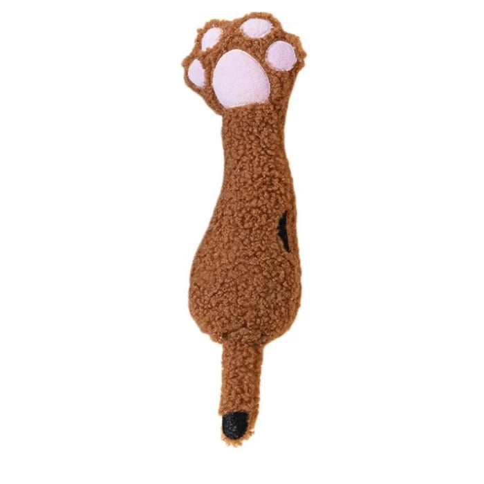 JUGUETE PELUCHE PATITA DE GATO COLOR CAFE CON CATNIP - imagen 1