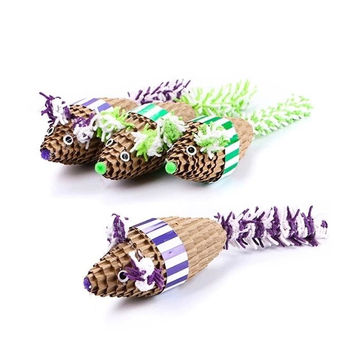 JUGUETE RATON CARTÓN CORRUGADO 12 CM - Pethome