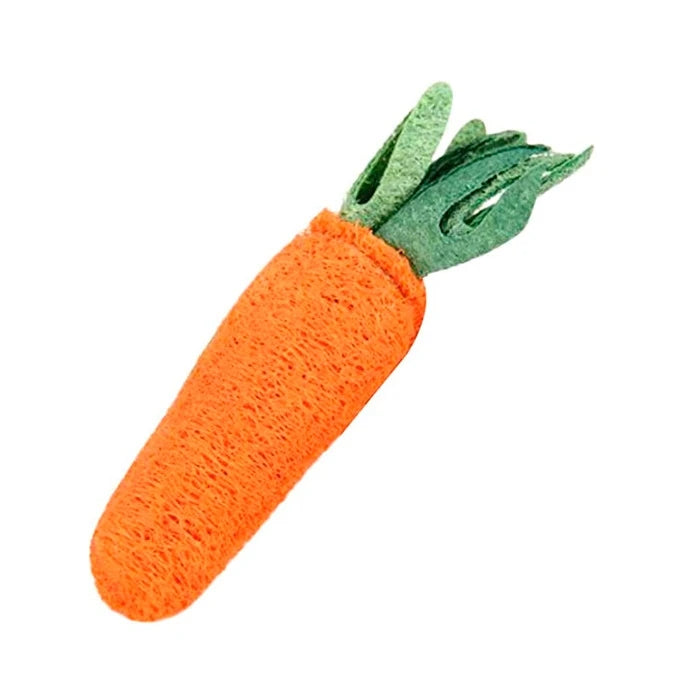 Juguete Zanahoria Loofah para pequeñas mascotas - imagen 1