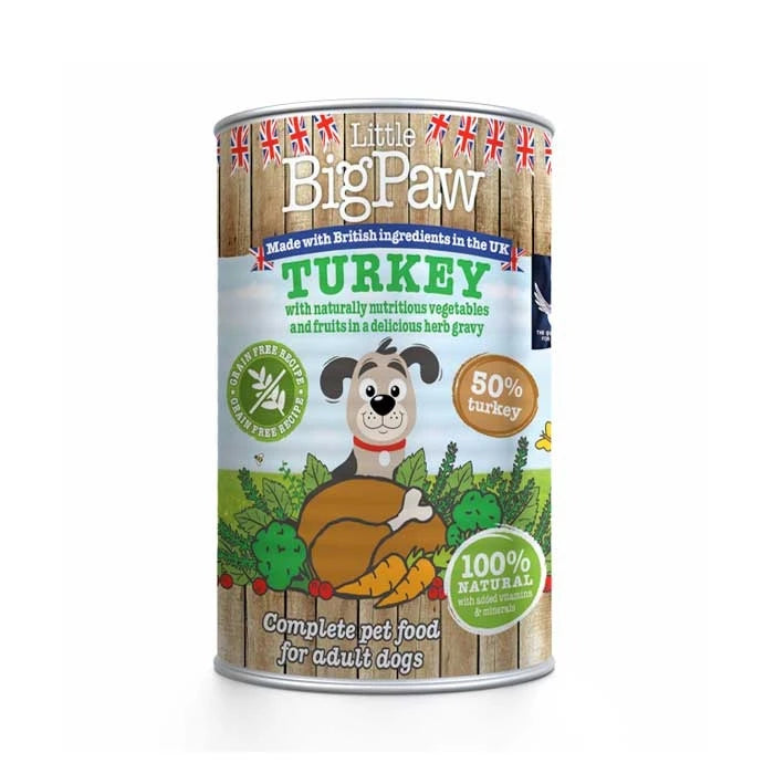 Little BigPaw Alimento Húmedo de Pavo con Brócoli, Zanahorias y Arándanos para Perro