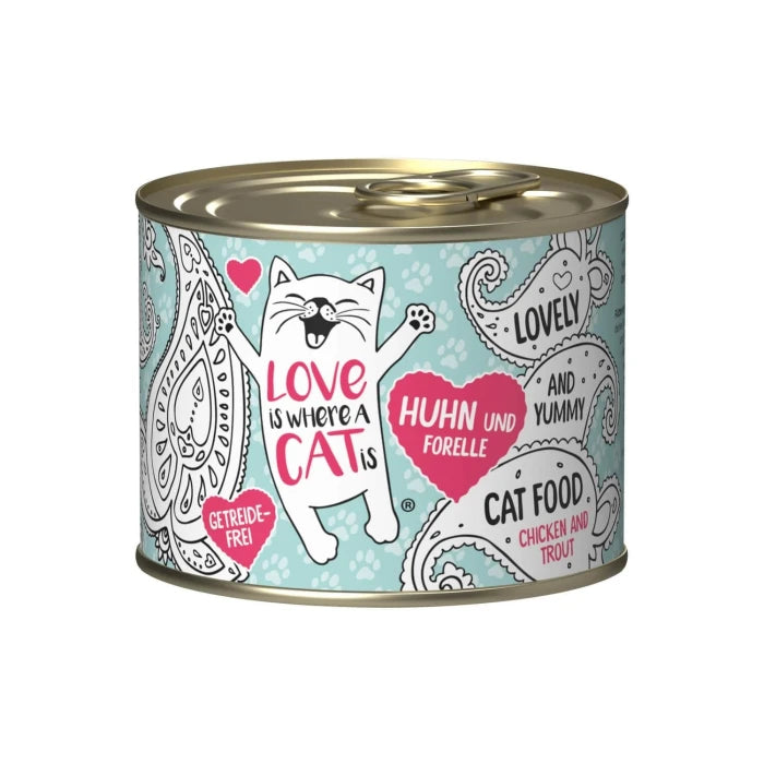 Love Is Where a Cat is - Chicken & Trout pure 200gr - imagen 1
