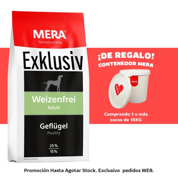 MERA Perros M-Exklusiv Adultos Pollo Libre de Trigo (Weizenfrei Geflügel) - Pethome