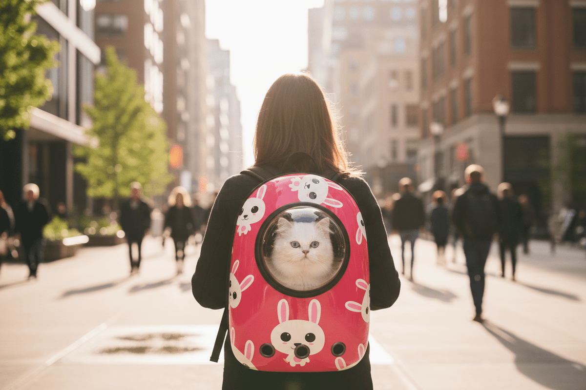 MOCHILA ASTRONAUTA COLOR FUCSIA CON CONEJO - Pethome