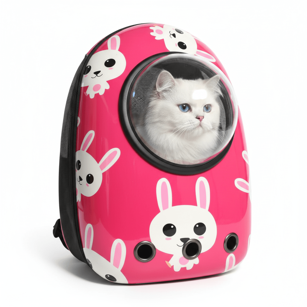 MOCHILA ASTRONAUTA COLOR FUCSIA CON CONEJO - Pethome