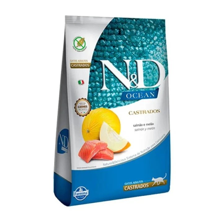 N&D Ocean Feline Salmón Y Melón Gato Adulto Castrado - Pethome
