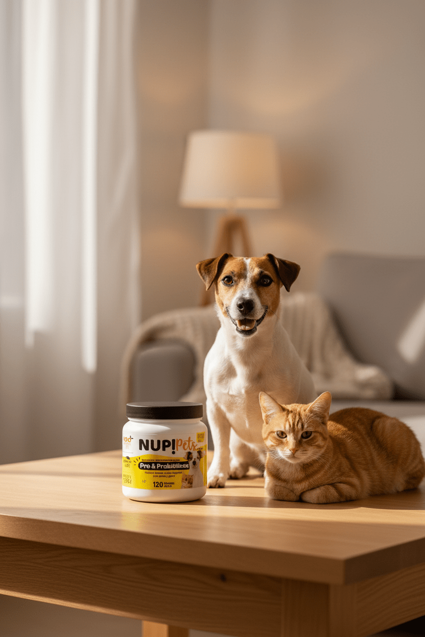 NUP! Pets Pre & Probióticos para perros y gatos Sabor Pollo 120gr - Pethome