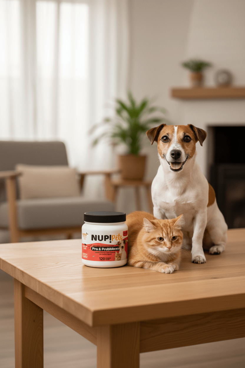 NUP! Pets Pre & Probióticos para perros y gatos Sabor Salmon 120gr - Pethome