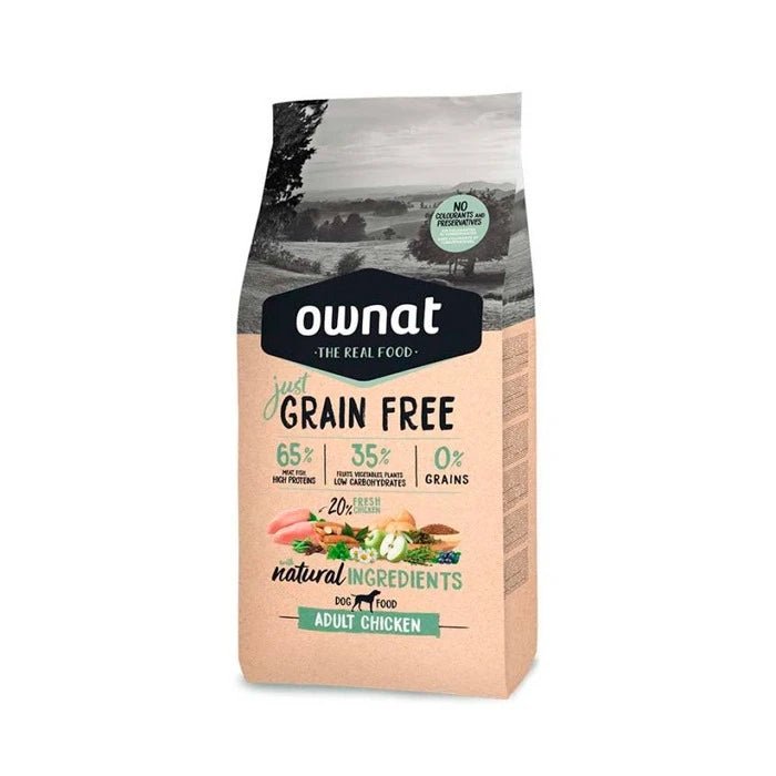 OWNAT JUST GRAIN FREE ADULT CHICKEN DOG 14 KG - Pethome