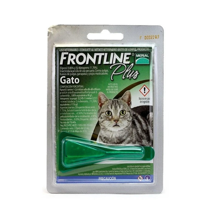3x PIPETA FRONTLINE PLUS GATOS 0.5