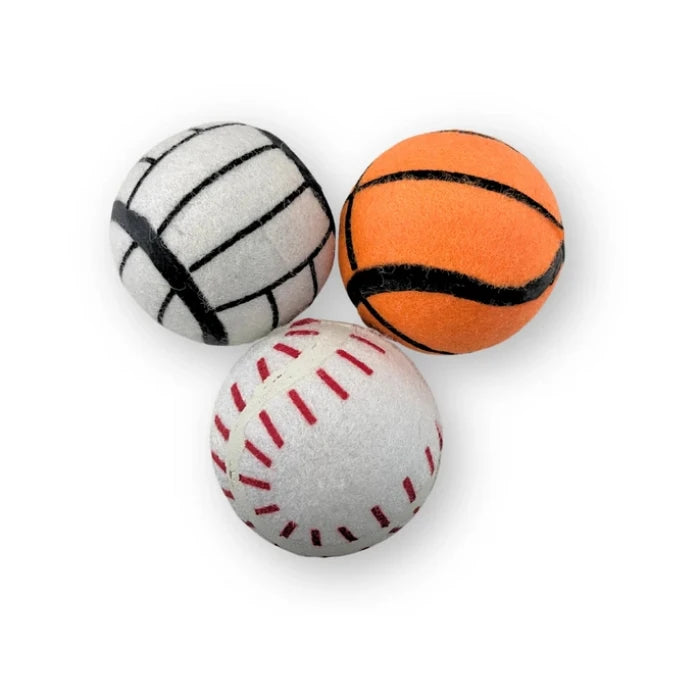 PACK 3 PELOTAS ESTILO TENIS DISENO DEPORTE - imagen 1
