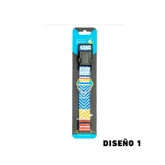 x10 COLLAR L (1.9*35?50 CM) DISEÑO MIXTO 1 WONDER DOG