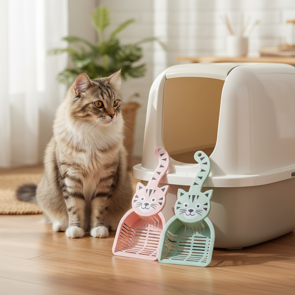 Pala carita de gato para fecas