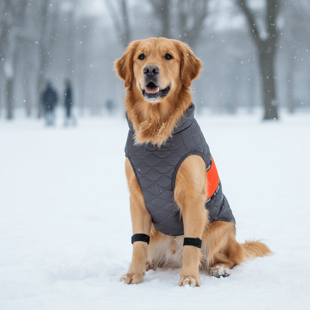 Parka diamond con franja de color - Pethome