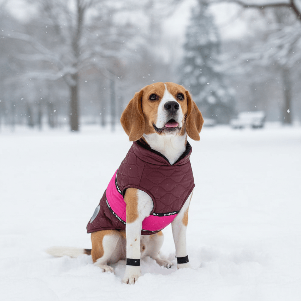Parka diamond con franja de color - Pethome