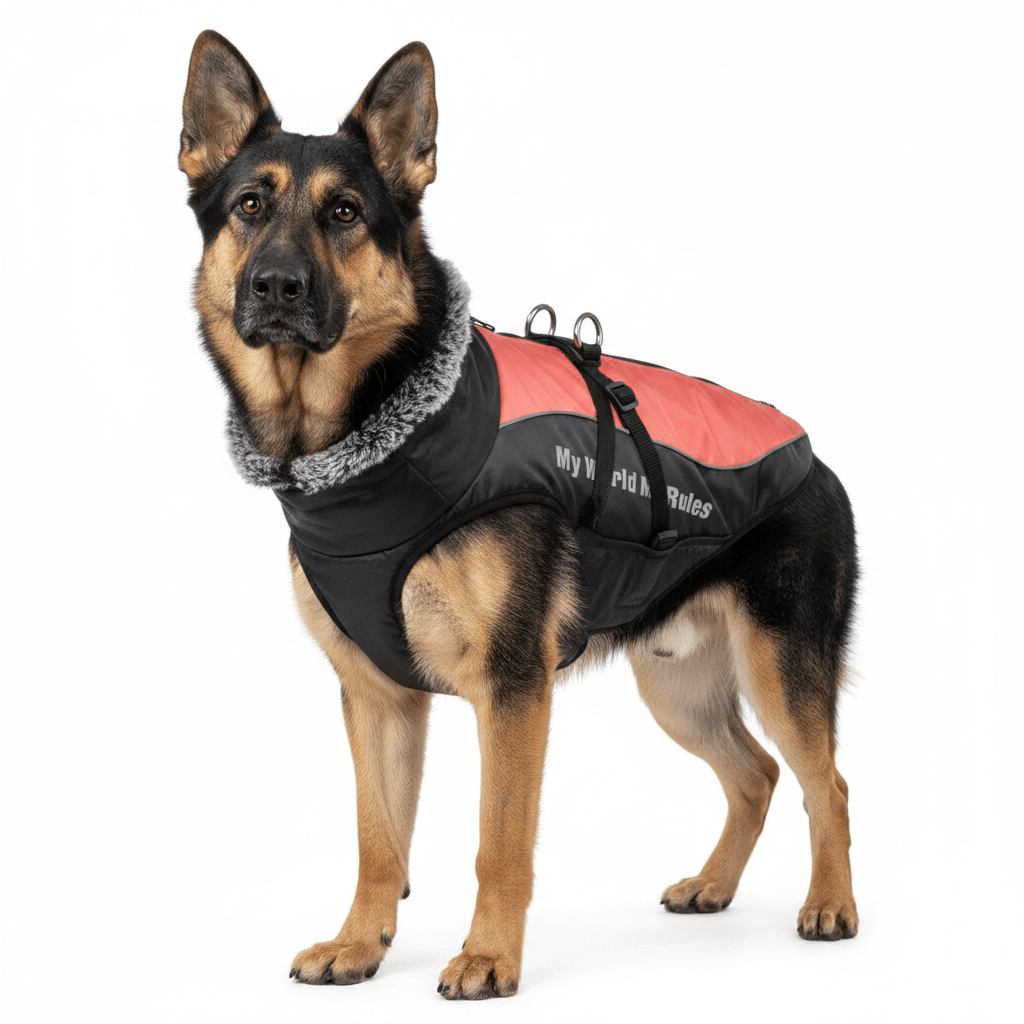 Parka Para Perro Grande Naranja - Pethome