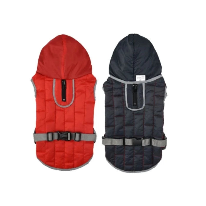 Parka Reversible para perros Roja