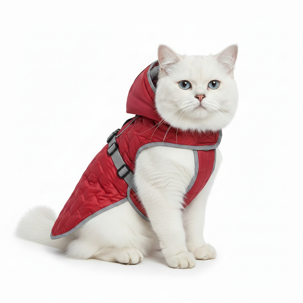 Parka Roja Talla S Gato