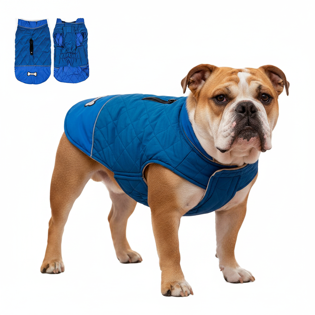 Parka Reversible Azul para perros