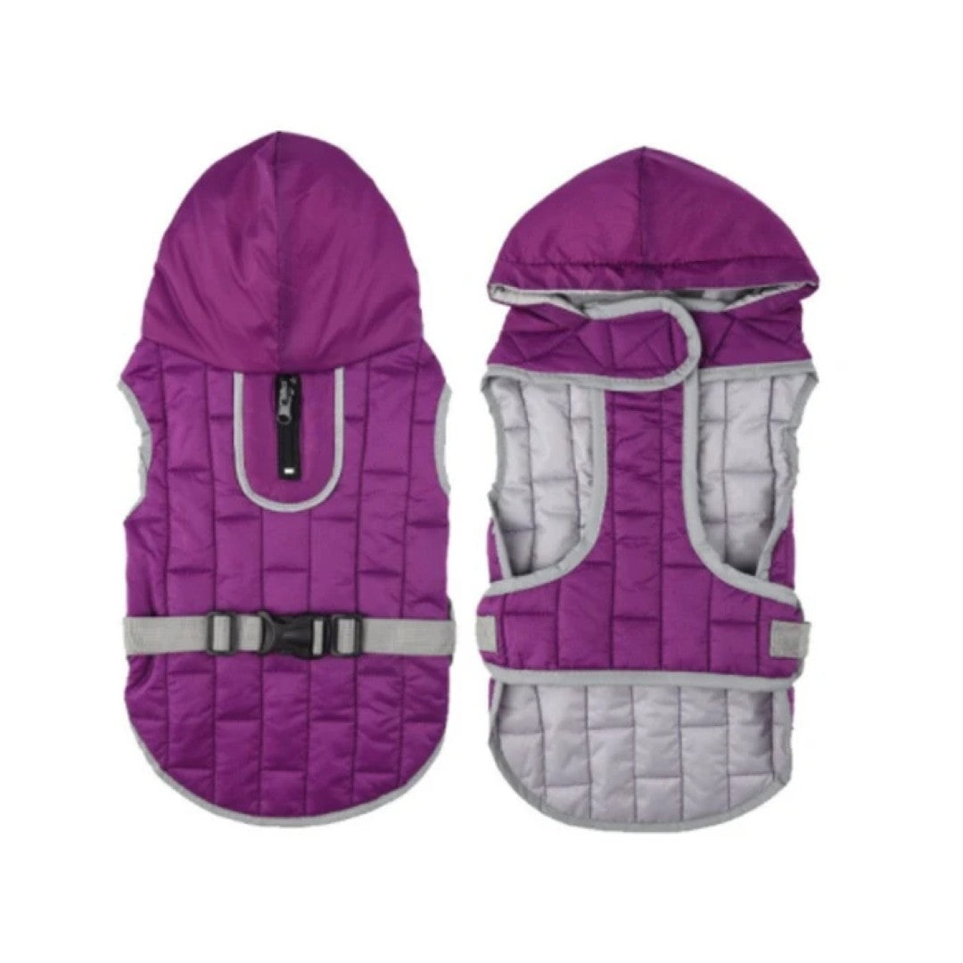 Parka Reversible para perro Morado