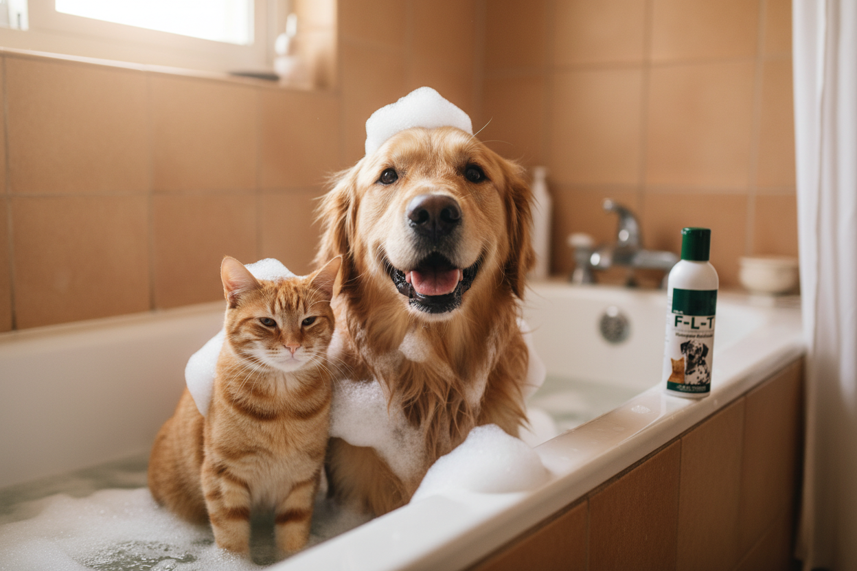 Shampoo Medicado para Perros y Gatos FLT 150 ML