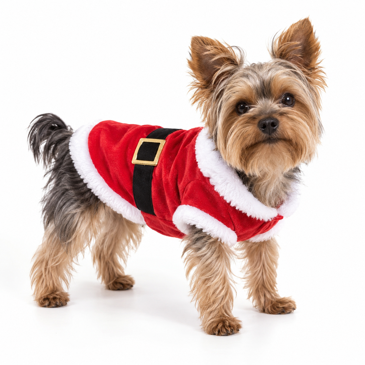 Disfraz de Santa para perros y gatos en mascota real
