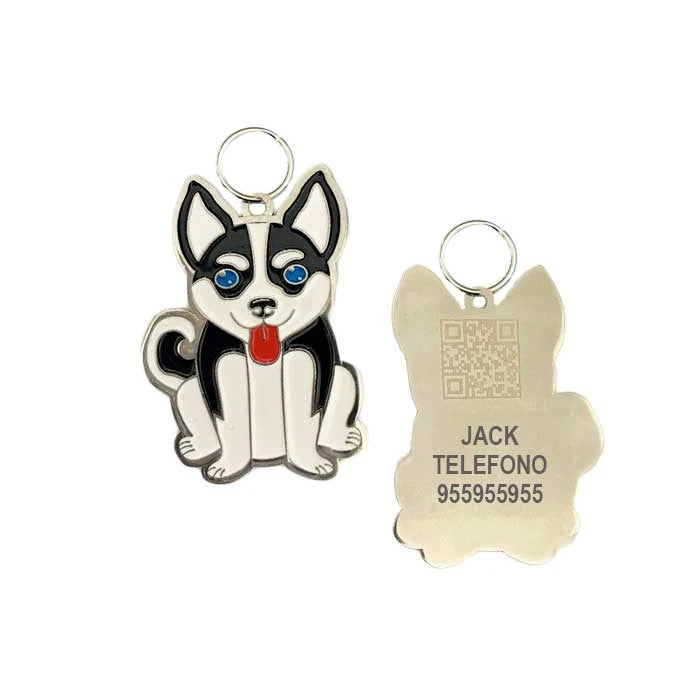 Placa de Identificación modelo mascotas con Grabado