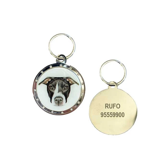 Placa de Identificación Razas Mascotas Con Grabado
